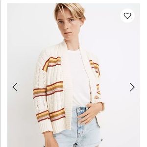Madewell Striped Diaz Open Cardigan M